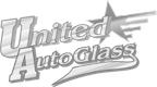 united auto glass logo grayscale